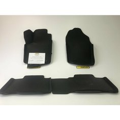 Коврики EVA для Toyota RAV4 4 поколение, XA40 (11.2012 - 12.2019) - Комплект в салон - 3D С бортиками - Черный - Черный кант Нет бренда