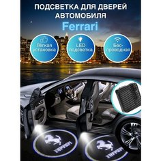 Подсветка дверей, проекция логотипа для Ferrari 2шт HD Wireless Welcome Lamp