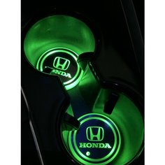 Подсветка подстаканников с логотипом Honda светодиодная Хонда 2шт Shadowlight