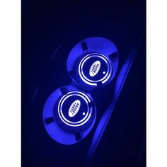 Подсветка подстаканников с логотипом Land Rover светодиодная Рендж Ровер 2шт Shadowlight