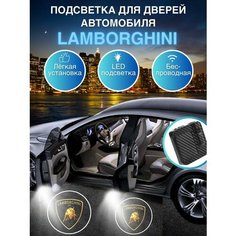 Подсветка дверей, проекция логотипа для Lamborghini (2шт) HD Wireless Welcome Lamp