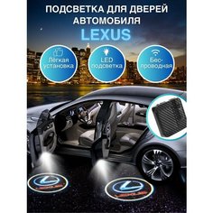 Подсветка дверей, проекция логотипа для Lexus (2шт) HD Wireless Welcome Lamp