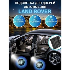 Подсветка дверей, проекция логотипа для Land Rover (2шт) HD Wireless Welcome Lamp