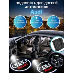 Подсветка дверей, проекция логотипа для Audi (2шт) HD Wireless Welcome Lamp