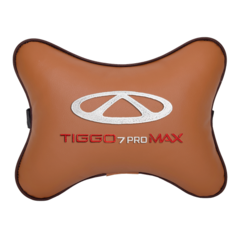 Автомобильная подушка на подголовник экокожа Fox CHERY Tiggo 7 pro max Vital Technologies
