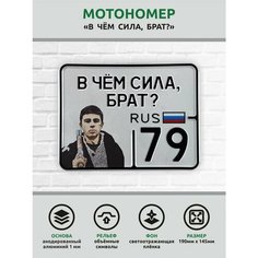 Сувенирный номер на мопед мото велосипед металлический рельефный светоотражающий с вашим регионом и изображением 190*145 мм Ретрознак