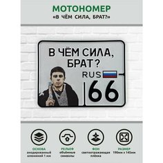 Сувенирный номер на мопед мото велосипед металлический рельефный светоотражающий с вашим регионом и изображением 190*145 мм Ретрознак