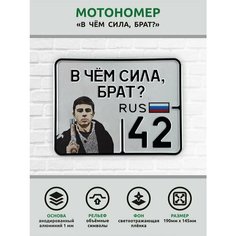 Сувенирный номер на мопед мото велосипед металлический рельефный светоотражающий с вашим регионом и изображением 190*145 мм Ретрознак