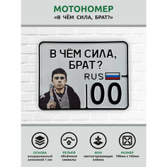 Сувенирный номер на мопед мото велосипед металлический рельефный светоотражающий с вашим регионом и изображением 190*145 мм Ретрознак