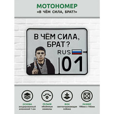 Сувенирный номер на мопед мото велосипед металлический рельефный светоотражающий с вашим регионом и изображением 190*145 мм Ретрознак