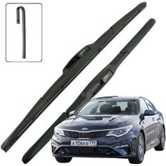 Дворники Kia Optima (4) JF / Киа Оптима рест. 2018 / 2019 / 2020 Щетки стеклоочистителя гибридные ОЕМ для автомобиля LYNXauto к-т 2шт, 650мм-450мм