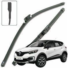 Дворники Renault Kaptur (1) / Рено Каптюр 2016 2017 2018 2019 2020 2021 2022 Щетки стеклоочистителя бескаркасные 650мм-400мм к-т 2шт. Lyn Xauto