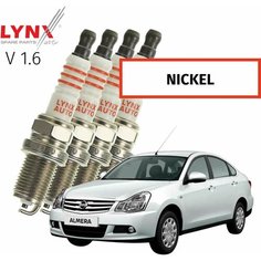 Свечи зажигания Nissan Almera (3) / Ниссан Альмера 2012 2013 2014 2015 2016 2017 2018 2019 V1.6 K4M / никель, 4шт LYNXauto