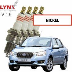 Свечи зажигания Datsun on-DO (1) / Датсун он-ДО 2014 2015 2016 2017 2018 2019 2020 2021 V1.6 ВАЗ-11186, ВАЗ-21127, ВАЗ-11183 / никель, 4шт LYNXauto