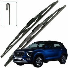 Дворники Hyundai Creta (2) SU2 / Хендай Крета СУ2 5 дв. 2020 / 2021 / 2022 Щетки стеклоочистителя каркасные для автомобиля 600мм-450мм к-т 2шт. Lyn Xauto