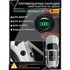KoLeli / Накладки светящиеся противоударные универсальные, амортизаторы в авто, противоударная амортизирующая прокладка для Audi