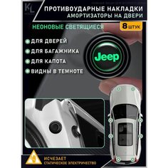 KoLeli / Накладки светящиеся противоударные универсальные, амортизаторы в авто, противоударная амортизирующая прокладка для Jeep
