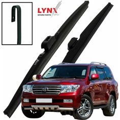 Дворники Toyota Land Cruiser (11) J200 Тойота Ленд Крузер 2007 2008 2009 2010 2011 2012 Щетки стеклоочистителя зимние LYNXauto 600мм-530мм к-т 2шт.