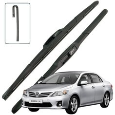 Дворники Toyota Corolla (10) E150 Тойота Королла Е150 седан рест 2010 2011 2012 2013 Щетки стеклоочистителя гибридные 650мм-350мм к-т 2шт Lyn Xauto