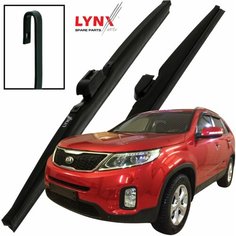 Дворники Kia Sorento (2) XM Киа Соренто рест 2012 2013 2014 2015 2016 2017 2018 2019 2020 2021 Щетки стеклоочистителя зимние к-т 2шт, 600мм-500мм Lyn Xauto