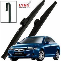 Дворники Honda Accord (7) CL Хонда Аккорд седан рест. 2005 2006 2007 2008 Щетки стеклоочистителя зимние LYNXauto 650мм-400мм к-т 2шт.