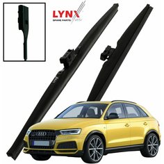 Дворники Audi Q3 (1) 8U ауди КУ3 2-й рест. 2016 2017 2018 2019 Щетки стеклоочистителя зимние LYNXauto, 600мм-530мм, к-т 2шт.