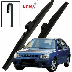 Дворники Hyundai Accent LC Хендай Акцент хэтчбек 1999 2000 2001 2002 2003 Щетки стеклоочистителя зимние LYNXauto 500мм-450мм к-т 2 шт.