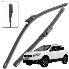 Дворники Nissan Qashqai (1) J10 Ниссан Кашкай Джей10 рест 2010 2011 2012 2013 Щетки стеклоочистителя бескаркасные 600мм-380мм к-т 2шт Lyn Xauto