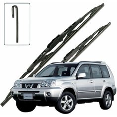 Дворники Nissan X-Trail (2) T31 Ниссан Х-трэйл Т31 5 дв. 2007 2008 2009 2010 2011 Щетки стеклоочистителя каркасные для автомобиля 600-400 2шт. Lyn Xauto