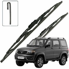 Дворники UAZ Patriot УАЗ Патриот 3163 5 дв. 2-й рест. 2016 2017 2018 2019 2020 2021 2022 Щетки стеклоочистителя каркасные для автомобиля 530-530 2 шт. Lyn Xauto
