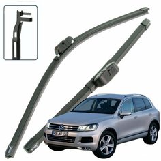 Дворники VW Volkswagen Touareg (2) NF Фольксваген Туарег НФ 2010 2011 2012 2013 2014 Щетки стеклоочистителя бескаркасные 650-650 2шт. Lyn Xauto