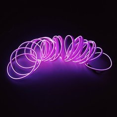 Подсветка салона неоновая лента в машину для авто тюнинга подключение USB-5V, 3м Фиолетовый Trendico