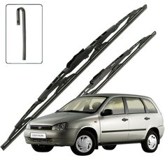 Дворники LADA Kalina (1) Лада Калина 1117 универсал 2007 2008 2009 2010 2011 2012 2013 Щетки стеклоочистителя каркасные для автомобиля 600-400 2шт. Lyn Xauto