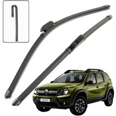 Дворники Renault Duster (1) HS Рено Дастер рест. 2015 2016 2017 2018 2019 2020 2021 2022 Щетки стеклоочистителя бескаркасные 600-450 2 шт. Lyn Xauto