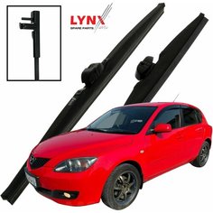 Дворники Mazda 3 (1) BK / Мазда 3 хэтчбек 5 дв. рест. 2006 2007 2008 2009 Щетки стеклоочистителя зимние LYNXauto 530мм-480мм к-т 2шт.