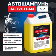 Автошампунь M-SINTES Active Foam, концентрат, 5 л, бесконтактная и ручная мойка
