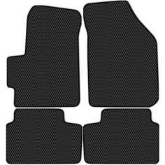 Коврики в салон ЭВА Allmone для Chevrolet Spark 2 (M200) 2005 - 2010, черные, 4шт. / Шевроле Спарк 2