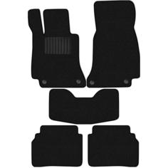 Коврики в салон текстильные Allmone "Стандарт" для Mercedes-Benz AMG GT (X290) 2018 - Н. В, черные, 5шт. / Мерседес АМГ