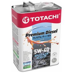 Синтетическое моторное масло TOTACHI Premium Diesel 5W-40, 4 л, 1 шт.