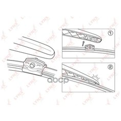 Щетка стеклоочистителя задняя 380мм зад LYNXauto LR38N