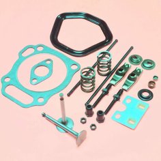 Ремкомплект ремнабор головки блока цилиндра ГБЦ+ Клапана ( клапан ) комплект 2шт + Прокладки ГБЦ 88мм (завод) /для двигателя культиватора мотоблока виброплит 188F GX390 Нет бренда