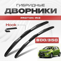 Гибридные дворники для Proton Iriz 2014-2019 Хетчбэк. Щетки для Протон Ирис комплект 2шт Va24 Ru