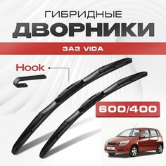 Гибридные дворники для ЗАЗ (ЗАЗ-Daewoo) Vida 2011-2019 Хетчбэк. Щетки для Заз-Дэу Вида комплект 2шт Va24 Ru