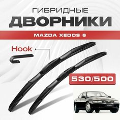 Гибридные дворники для Mazda Xedos 6 1992-2002 Седан. Щетки для Мазда Кседос 6 комплект 2шт Va24 Ru