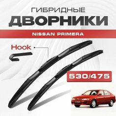 Гибридные дворники для Nissan Primera 1995-2001 Хетчбэк P11 , 2 пок. Щетки для Ниссан Примьера комплект 2шт Va24 Ru