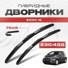 Гибридные дворники для Scion iQ 2010-2019 Хетчбэк. Щетки для Сцион иКу комплект 2шт Va24 Ru