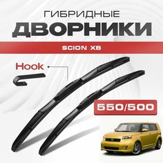 Гибридные дворники для Scion xB 2007-2019 Хетчбэк. Щетки для Сцион хВ комплект 2шт Va24 Ru