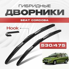 Гибридные дворники для SEAT Cordoba 1996-2002 Vario Универсал 6K5 . Щетки для сеат Кордоба комплект 2шт Va24 Ru