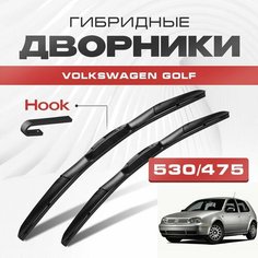 Гибридные дворники для Volkswagen VW Golf 1997-2002 Хетчбэк Mk4 A4 1J 4 пок до 05.2002 Golf 4 IV , . Щетки для Фольксваген Гольф комплект 2шт Va24 Ru