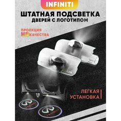 Штатная подсветка дверей авто с логотипом для INFINITI 2 шт. Joo Joo Auto